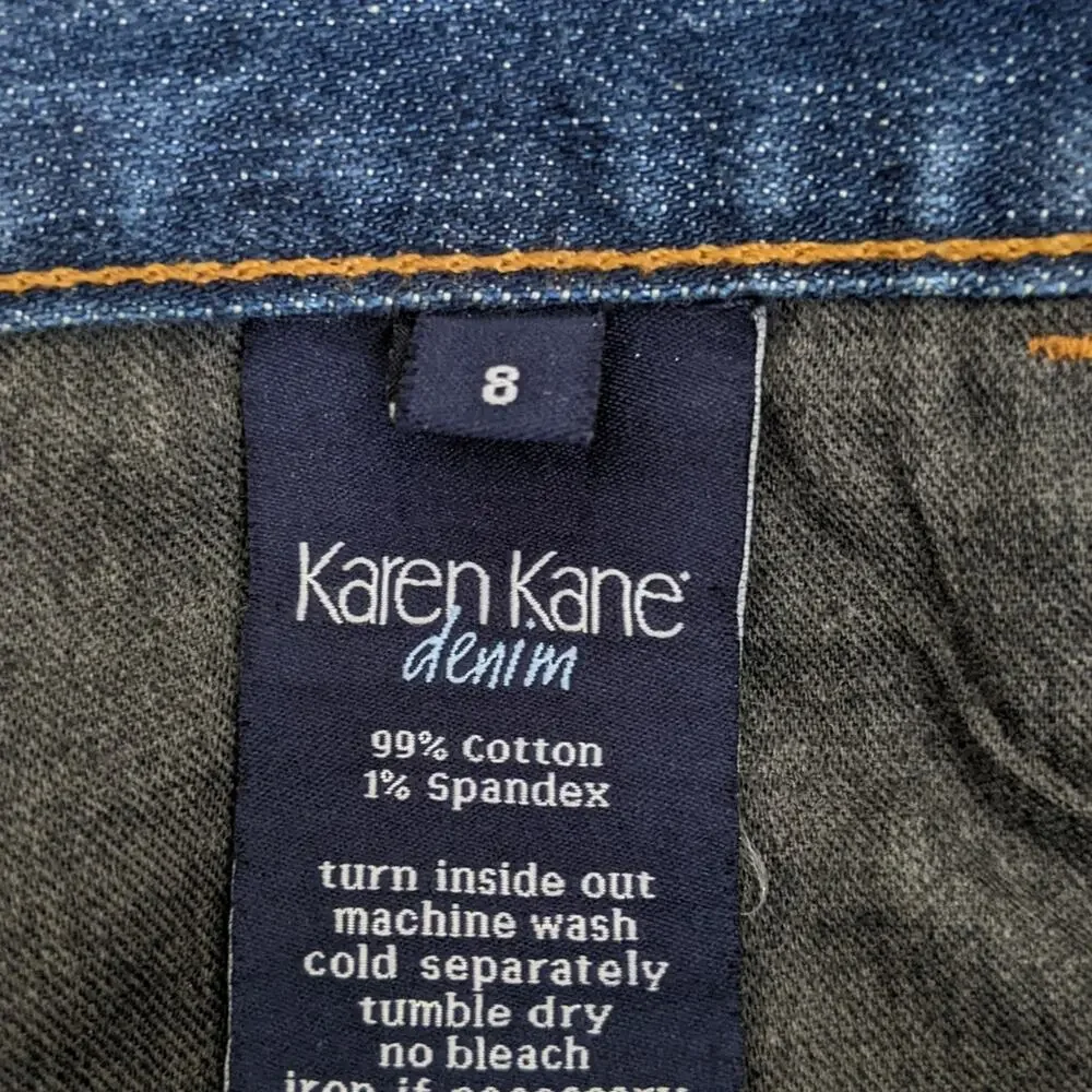 Karen Kane Denim Women's Jeans Rhinestone Detail Size 8